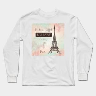 Paris coordinates Long Sleeve T-Shirt